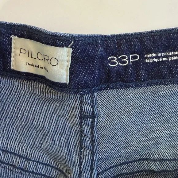 Anthropologie Pilcro Jeans Womens Size 33 Barrel Leg Dark Wash - Picture 7 of 11